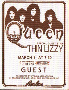 queen and thin lizzy tour 1977