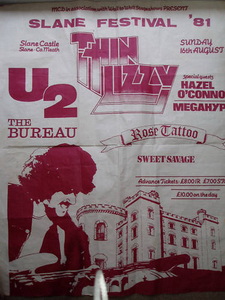 Thin Lizzy, U2, Sweet Savage, Festival, Slane Castle Festival, Dublin